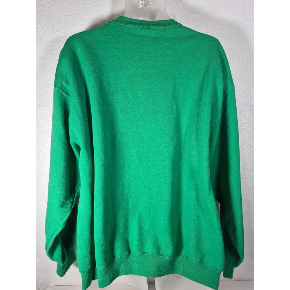 Jerzees Oh Snap Gingerbread Men Ugly Christmas Green Crewneck Sweatshirt Mens XL